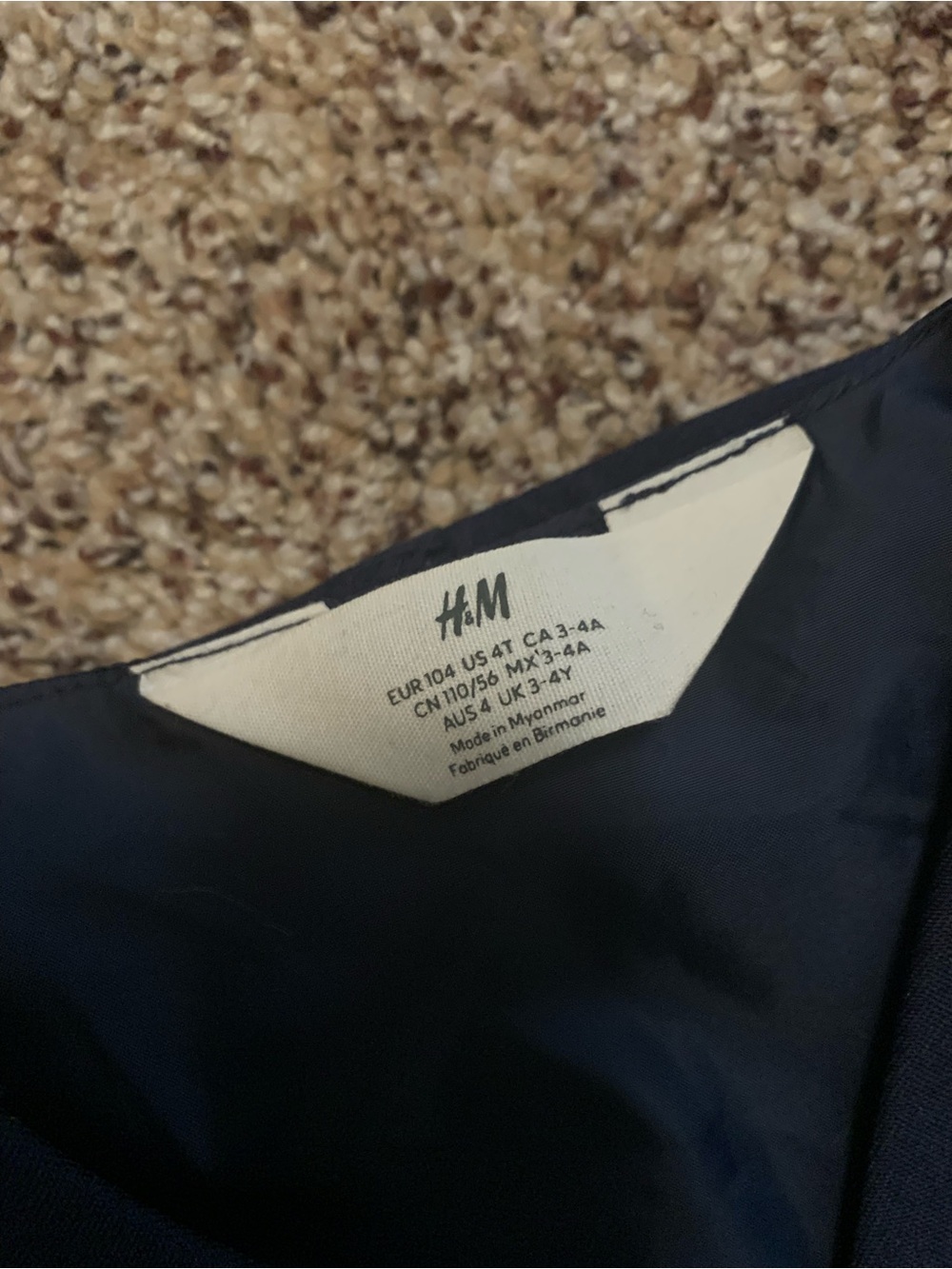 H&M Navy Boys' Three-Piece Suit Jacket & Pants, Vest 4T - Picture 3 of 3